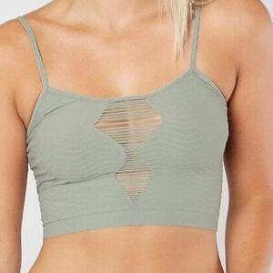 NWOT BUCKLE BKE Laser Cut Bralette In Wrought Iron Green